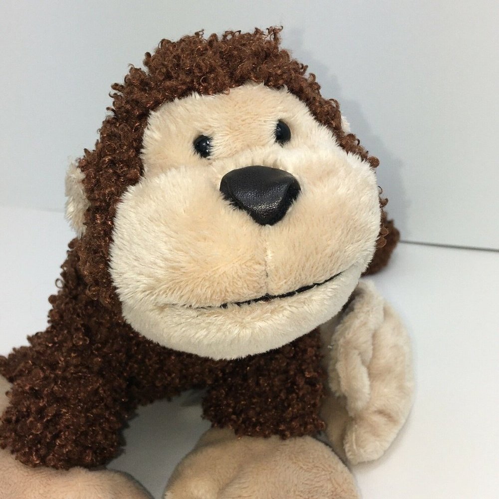 Ganz Webkinz Plush Cheeky Monkey 9" Brown Curly Stuffed Animal No Code Jungle - Picture 4 of 12
